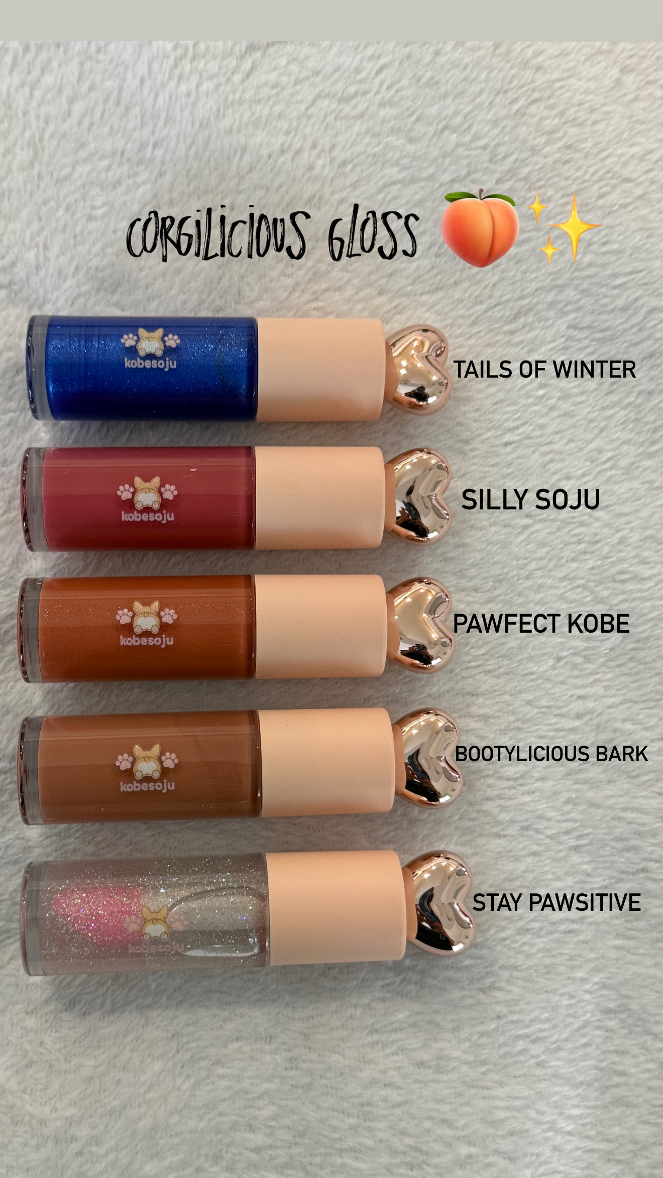 KOBESOJU: Corgilicious Lip - GLOSS 🍑✨