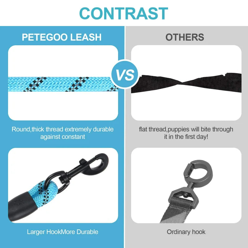 Strong Dog Leash Pet Leashes Reflective Leash For Big Small Medium Large Dog Leash Drag Pull Tow Golden Retriever dog accessorie