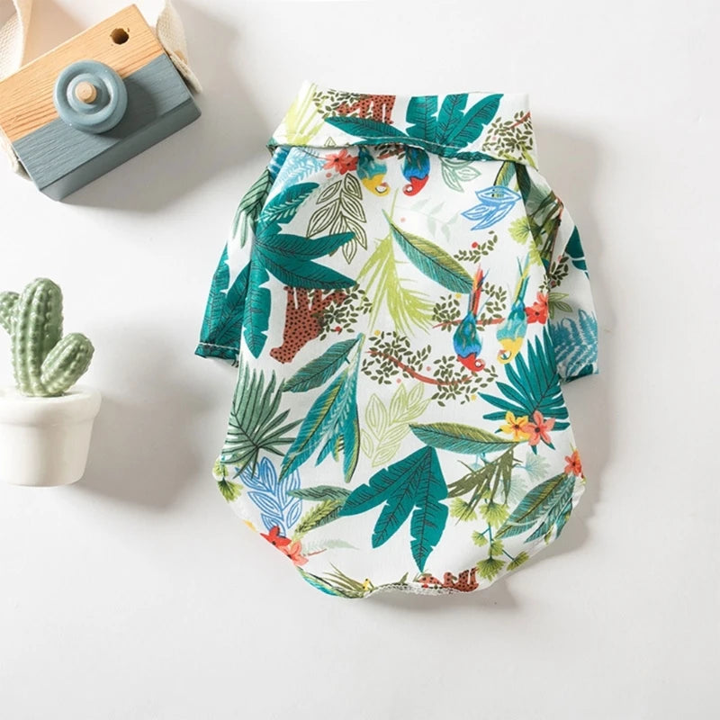 Hawaiians Dog Shirts Cool Dog Clothes Beach Dog Shirt Beach Puppy Shirt Dog Summer T-Shirt Summer Dog Shirts