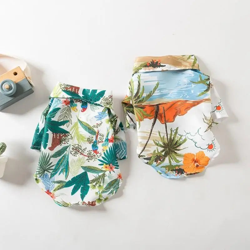 Hawaiians Dog Shirts Cool Dog Clothes Beach Dog Shirt Beach Puppy Shirt Dog Summer T-Shirt Summer Dog Shirts