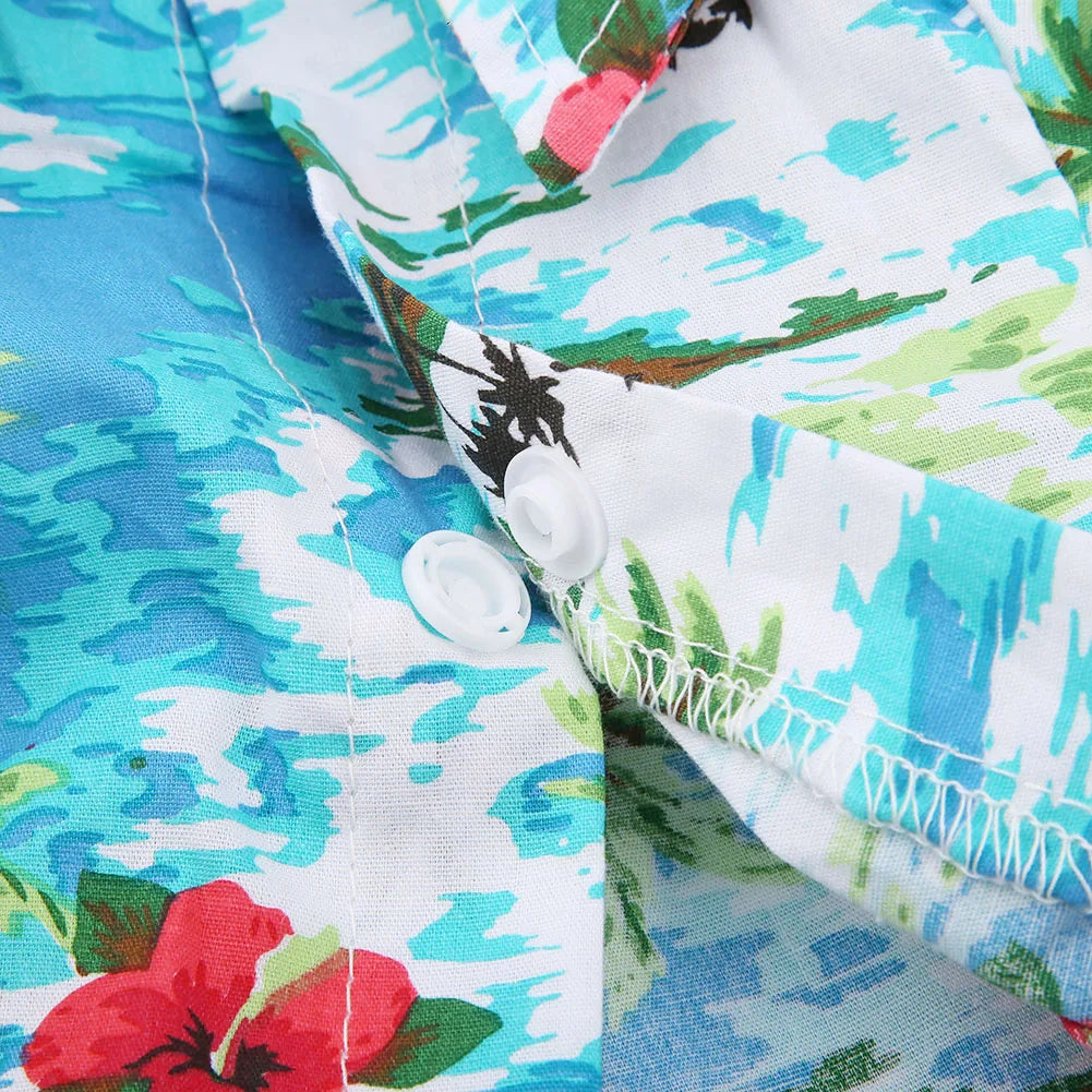 Fashionable Breathable Pet Clothes Dog Cat Hawaiian Style Shirt