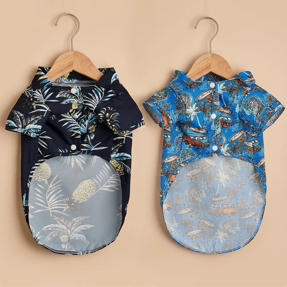 Hawaiian Style Pet Dog Clothes Summer Dog Shirts for Small Medium Dogs Puppy Cat Clothing Ropa Perro Pug French Bulldog T Shirt