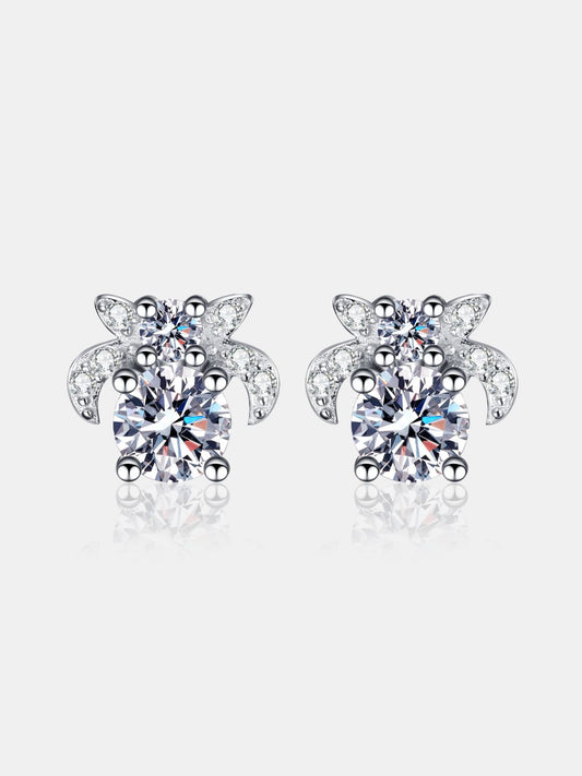 1 Carat Moissanite 925 Sterling Silver Stud Earrings