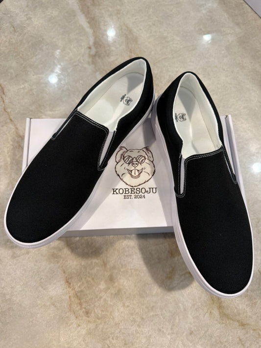 KOBESOJU Noir Men’s slip-on canvas shoes