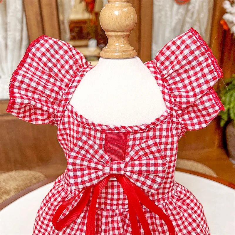 Pet Dog Clothes for Small Dogs Summer Pet Dress Fashion Print Puppy Princess Skirt Cute Flying Sleeve Cat Dress Pet Dog Costumes