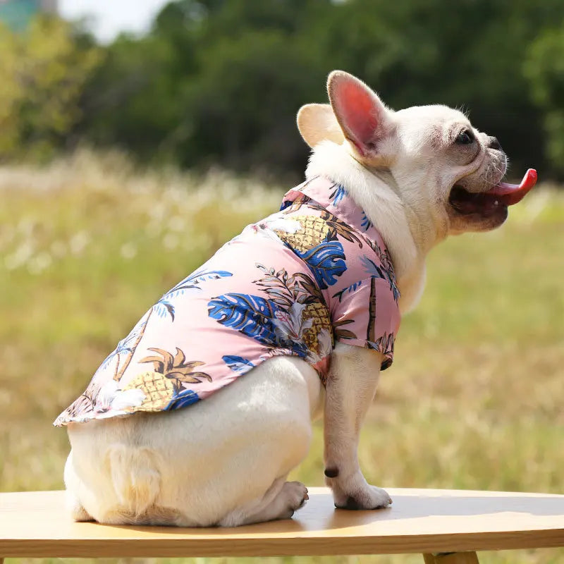 Hawaiian Beach Style Dog T-Shirts Thin Breathable Summer Dog Clothes for Small Dogs Puppy Pet Cat Vest Chihuahua Yorkies Poodle