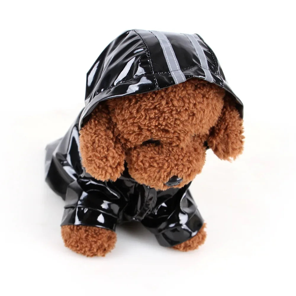Summer Outdoor Puppy Pet Rain Coat S-XL Hoody Waterproof Jackets PU Raincoat for Dogs Cats Apparel Clothes Wholesale