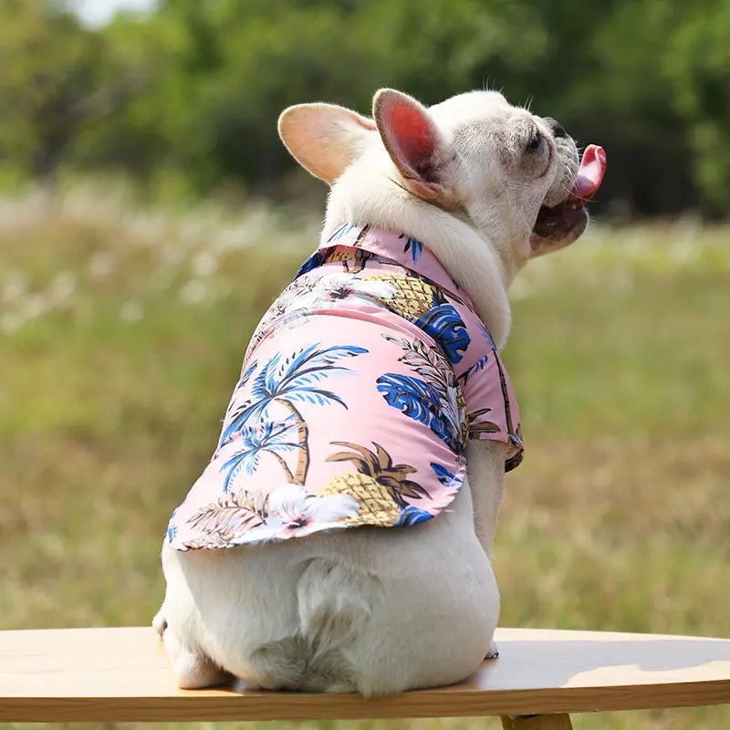 Hawaiian Beach Style Dog T-Shirts Thin Breathable Summer Dog Clothes for Small Dogs Puppy Pet Cat Vest Chihuahua Yorkies Poodle