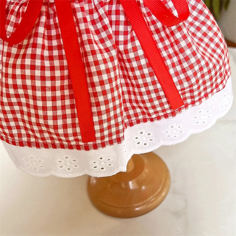 Pet Dog Clothes for Small Dogs Summer Pet Dress Fashion Print Puppy Princess Skirt Cute Flying Sleeve Cat Dress Pet Dog Costumes