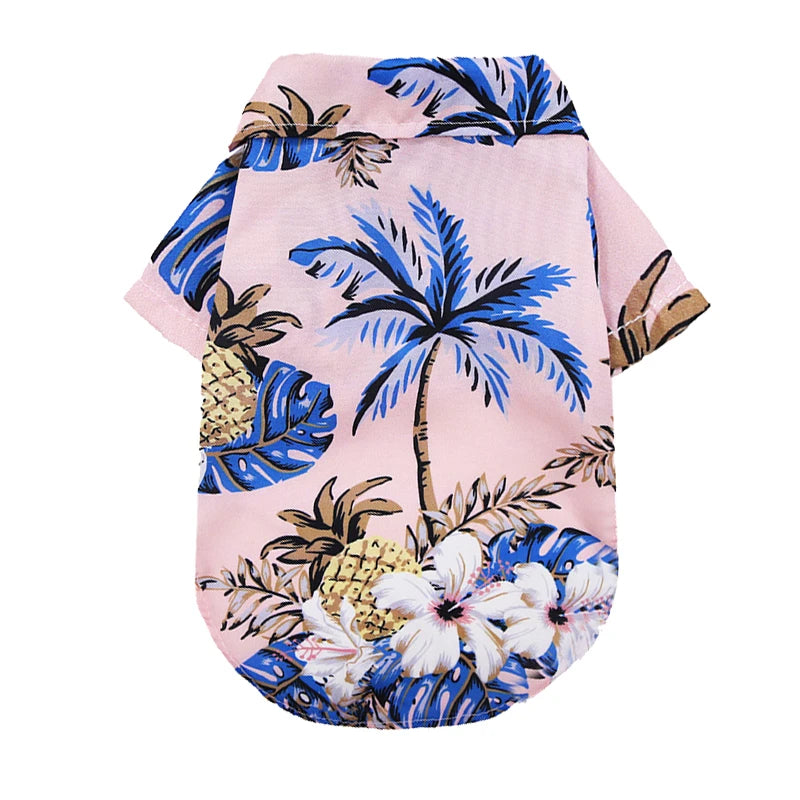 Hawaiian Beach Style Dog T-Shirts Thin Breathable Summer Dog Clothes for Small Dogs Puppy Pet Cat Vest Chihuahua Yorkies Poodle
