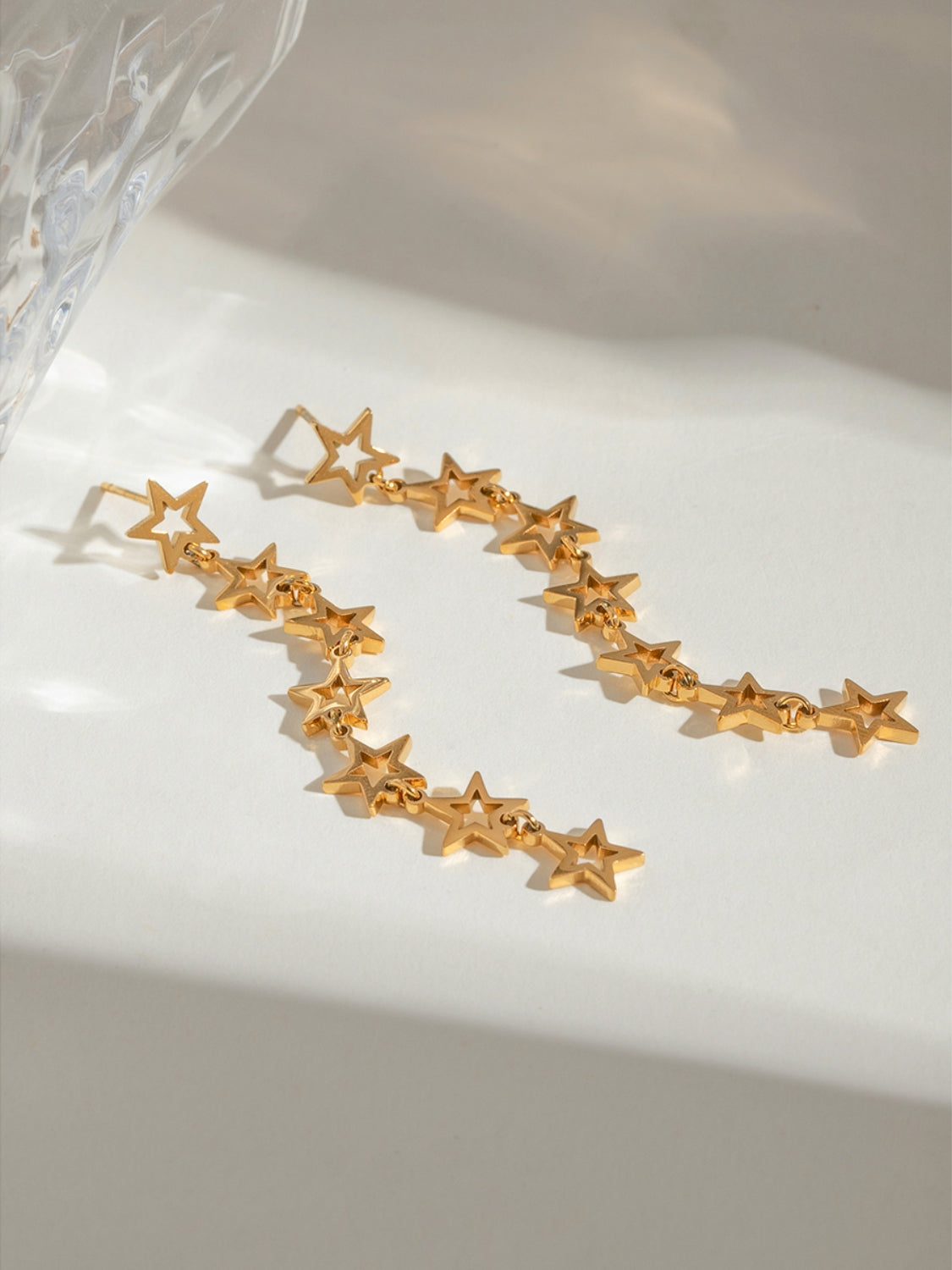 Stainless Steel Cutout Star Earrings